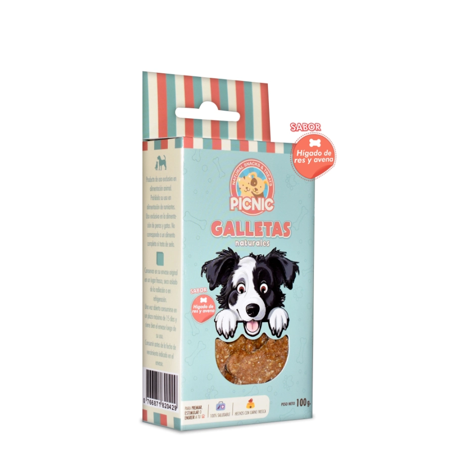 Picnic galletas de higado y avena 100gr, , large image number null