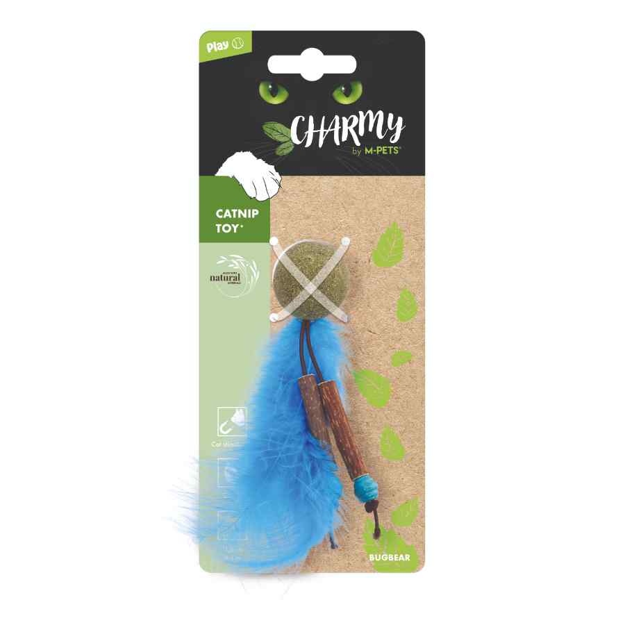 Mpets Charmy Juguete Catnip Bugbear Azul, , large image number null
