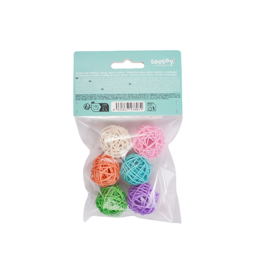 Tootoy! Kitten Rattan Ball Set, , large image number null