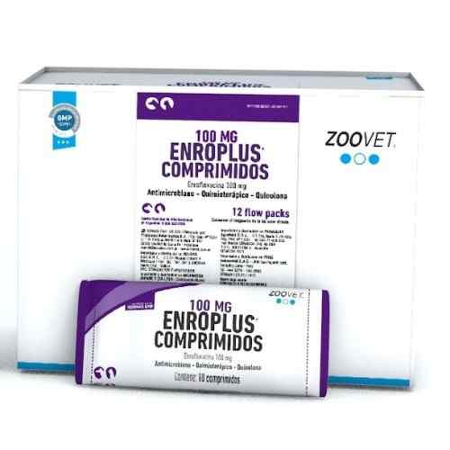 Zoovet Enroplus 100 Mg/ Antibiotico (C: Caja V:Blister) image number null