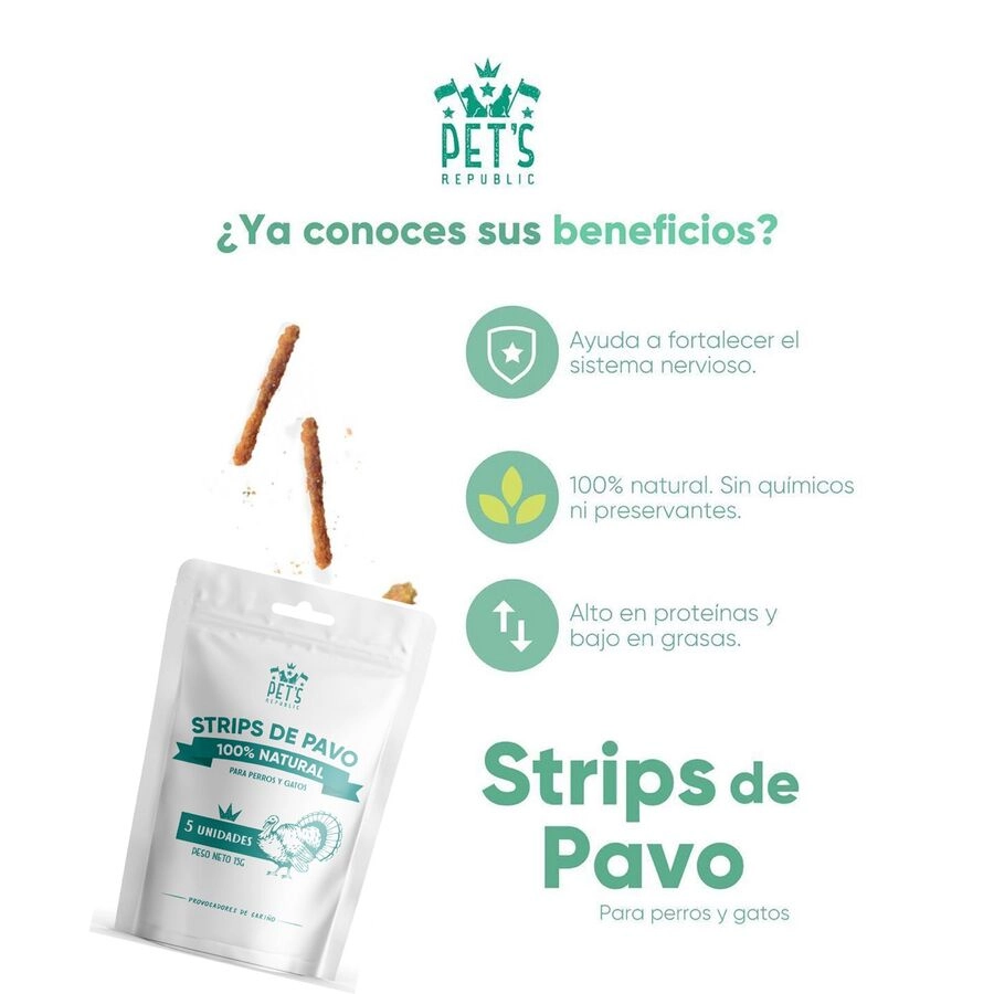 Pet´S Republic Snack Otg Strip De Pavo, , large image number null