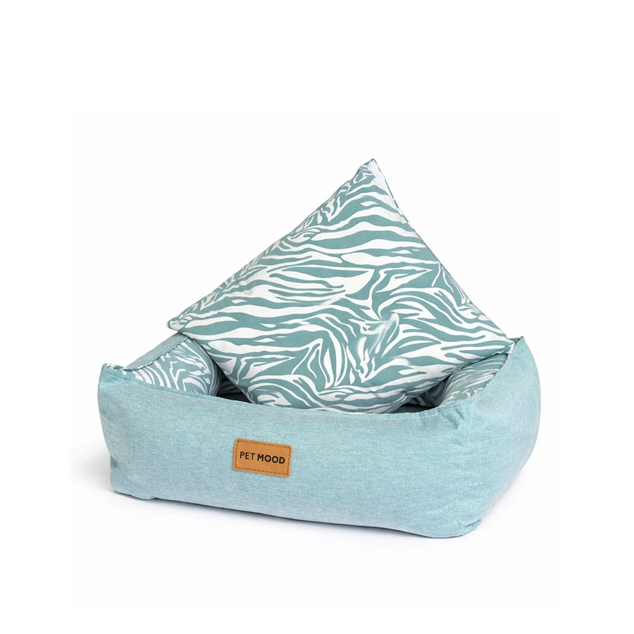 Sofacama De Verano Zebra Turquesa, , large image number null