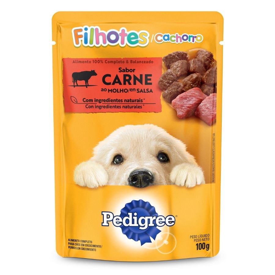 Pedigree Pouch Cachorro Carne 100Gr, , large image number null