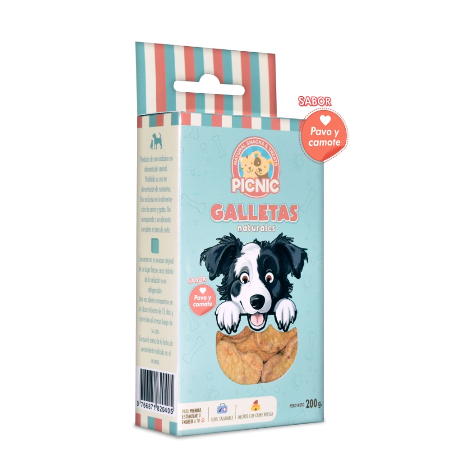 Galletas Picnic En Base A Pavo Y Camote 200g, , large image number null