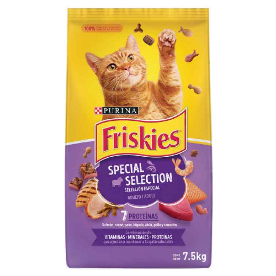 Friskies Selección Especial - Pollo, carne, pescado, hígado, salmón y mariscos 7.5 Kg