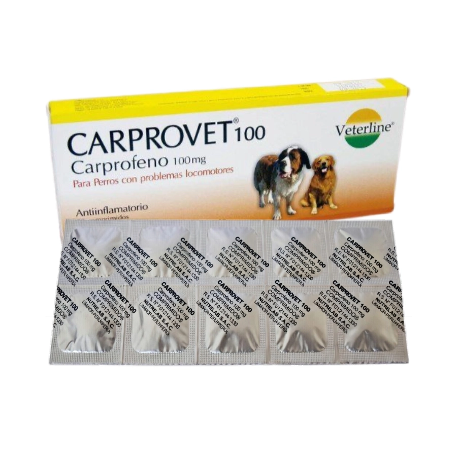 Carprovet/ Carprofeno 100mg Antiflamatorio Blister