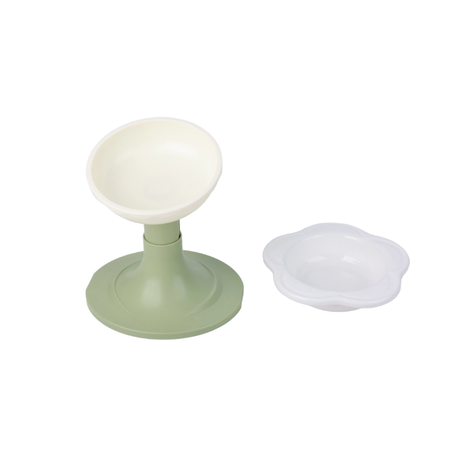 Taz&oacute;n Cer&aacute;mico Para Gato Leeby Con Forma De Flor 400 Ml, , large image number null