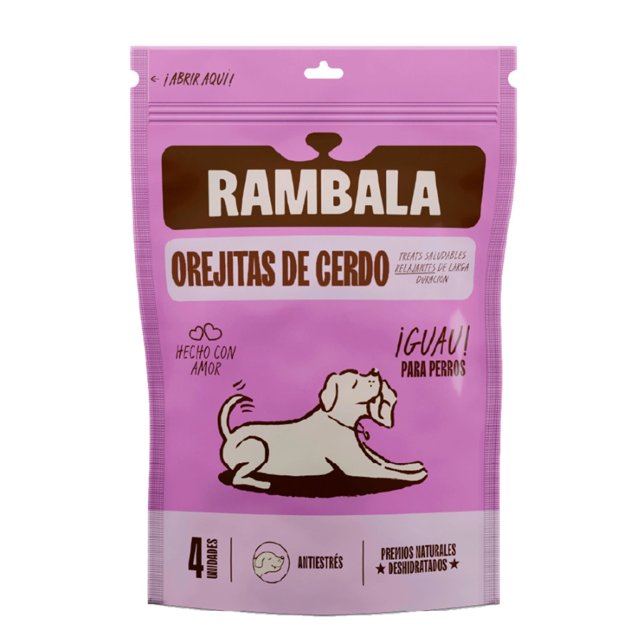 Rambala Treats Deshidratados Orejitas De Cerdo (4 Unidades)