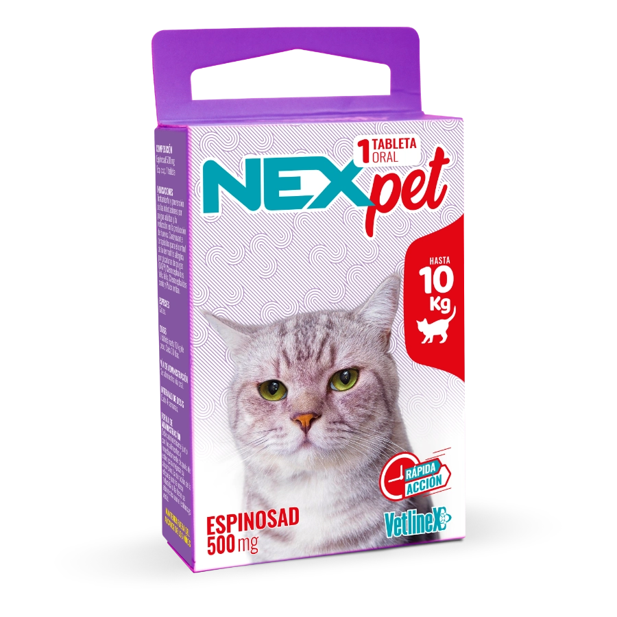 Vetlinex Nex Pet Gato Pastilla Antipulgas Para 10 Kg X 1 Un.