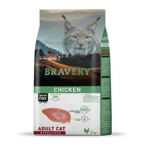Bravery Chicken Adult Cat Sterilized Alimento Seco Gato