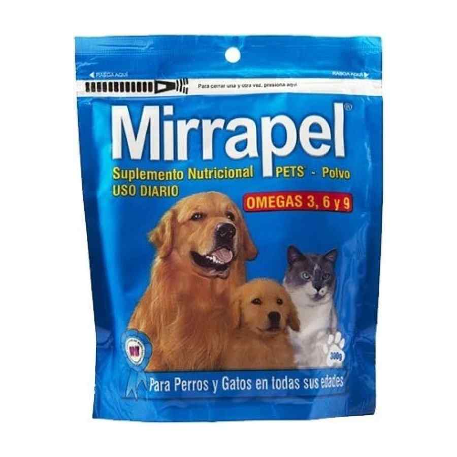 Mirrapel en Polvo para Perros y Gatos 300g Pelaje brilloso y piel sana Omegas, , large image number null