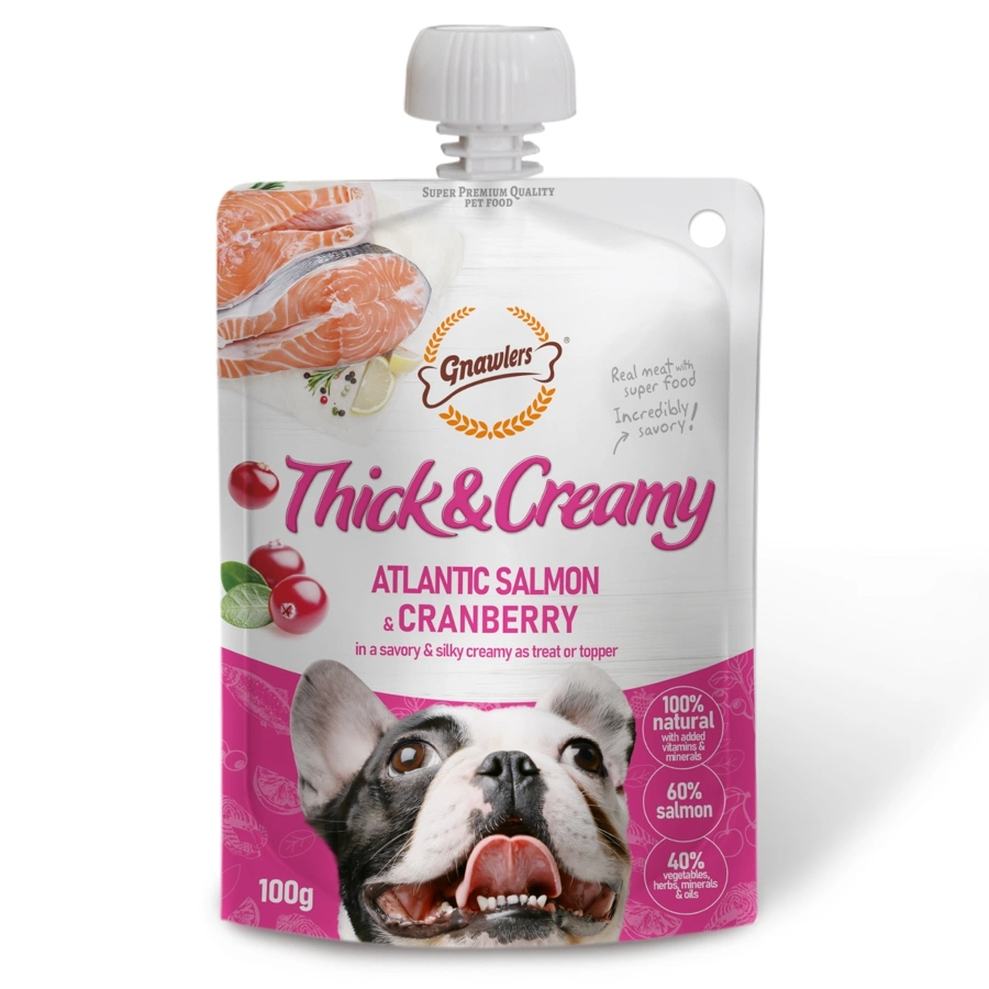 Gnawlers Thick & Creamy Salmon Y Arandanos Rojos (100 Gr), , large image number null