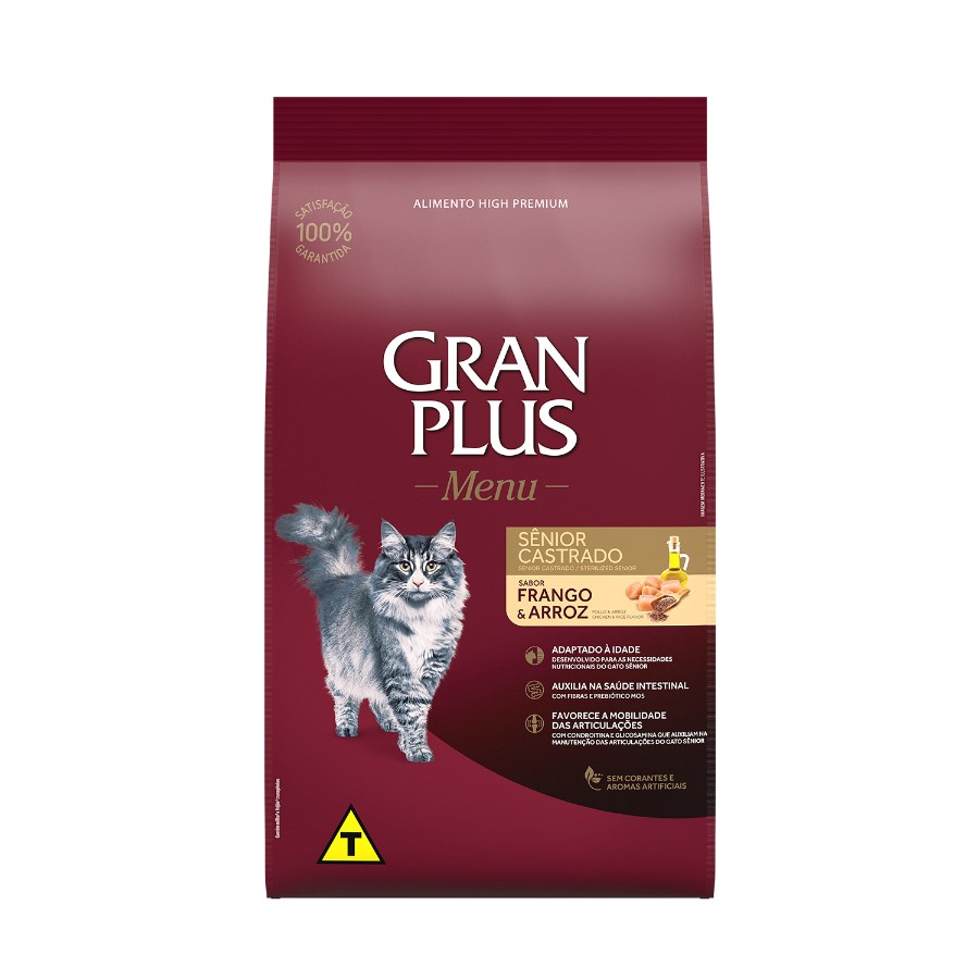 Gran Plus Menu Gato Senior Castrado Senior Pollo Y Arroz 10 Kg, , large image number null