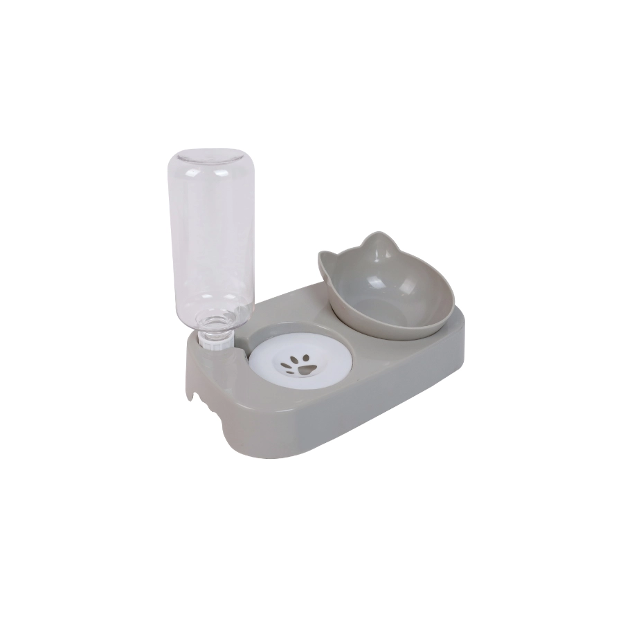 Dispensador Y Comedero Gris Leeby 500 Ml, , large image number null