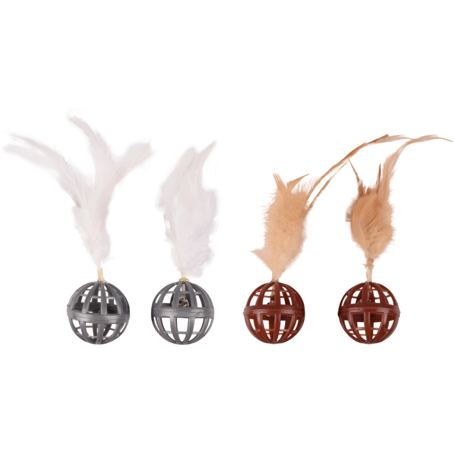 Flamingo Ct Ball + Feather Dian Dia. 4Cm Assortment, , large image number null