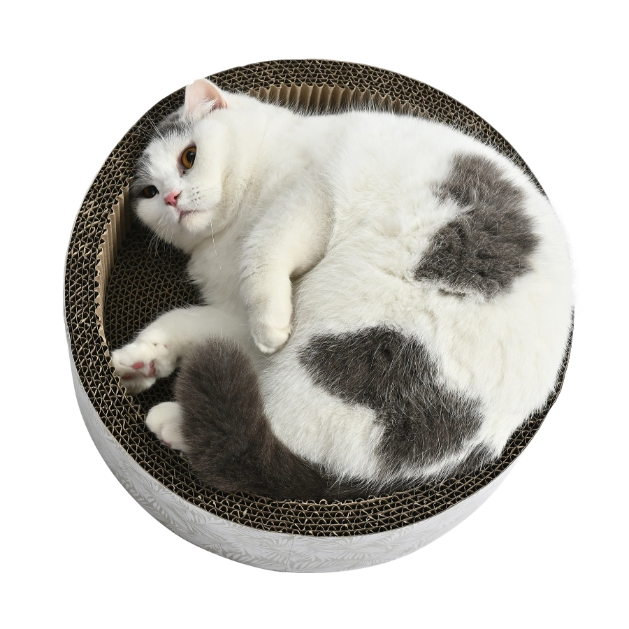 Domingo Drum Cardboard Scratcher Botanic, , large image number null