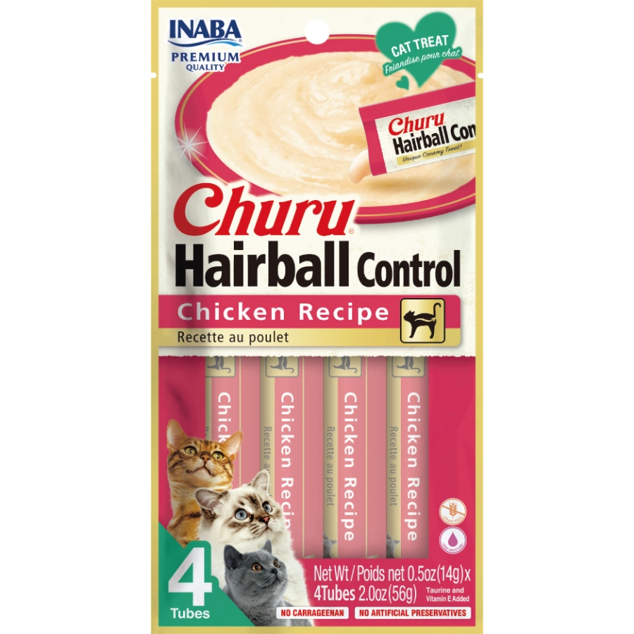 Churu Control De Bola De Pelos Pollo 4 Unidades