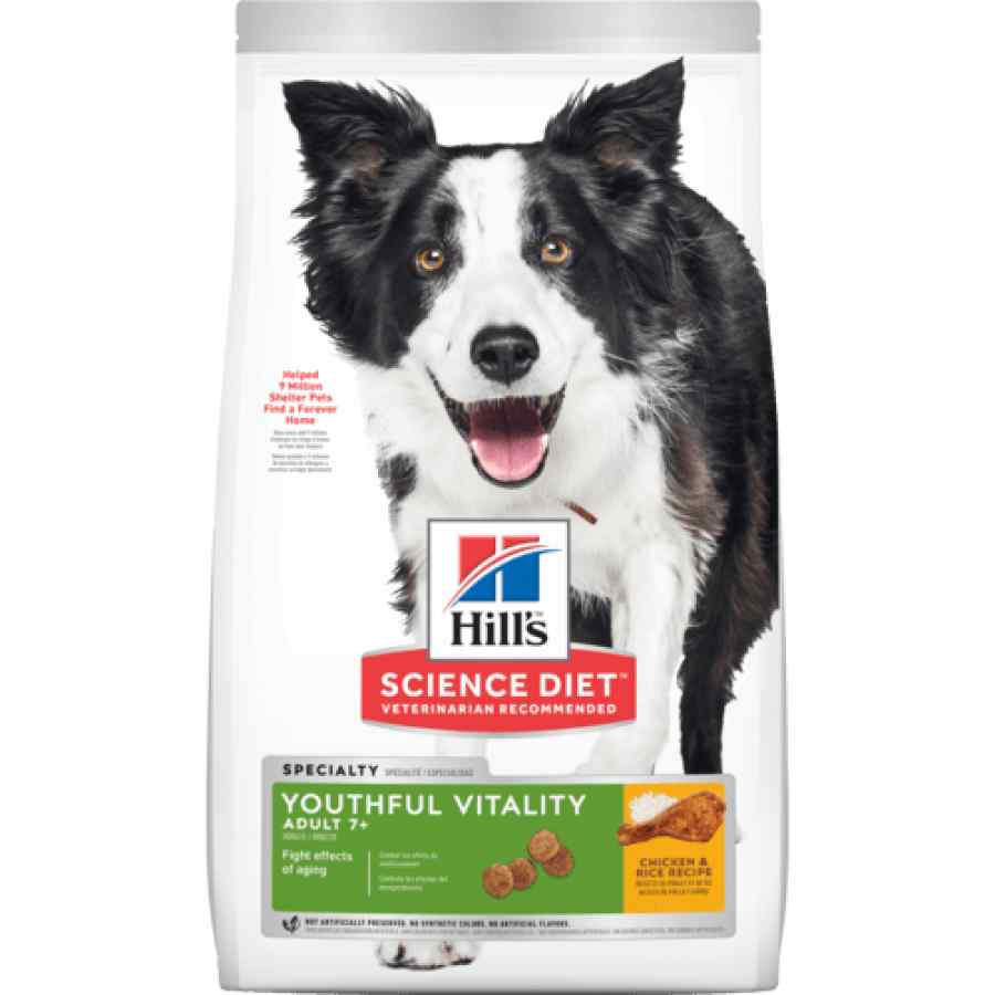 Hills Sd Adult 7+ Youthful Vitality Vitalidad Juvenil Adulto Alimento Seco Perro, , large image number null