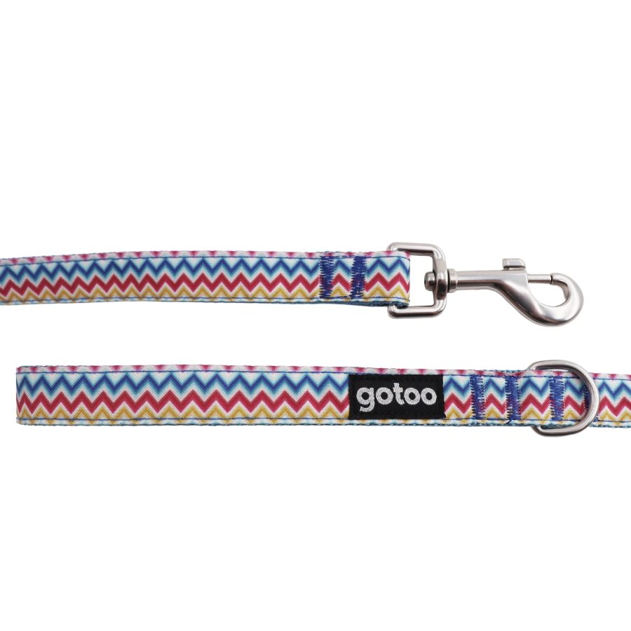 Correa Con Estampado Zig-Zag Para Perros Talla M, , large image number null