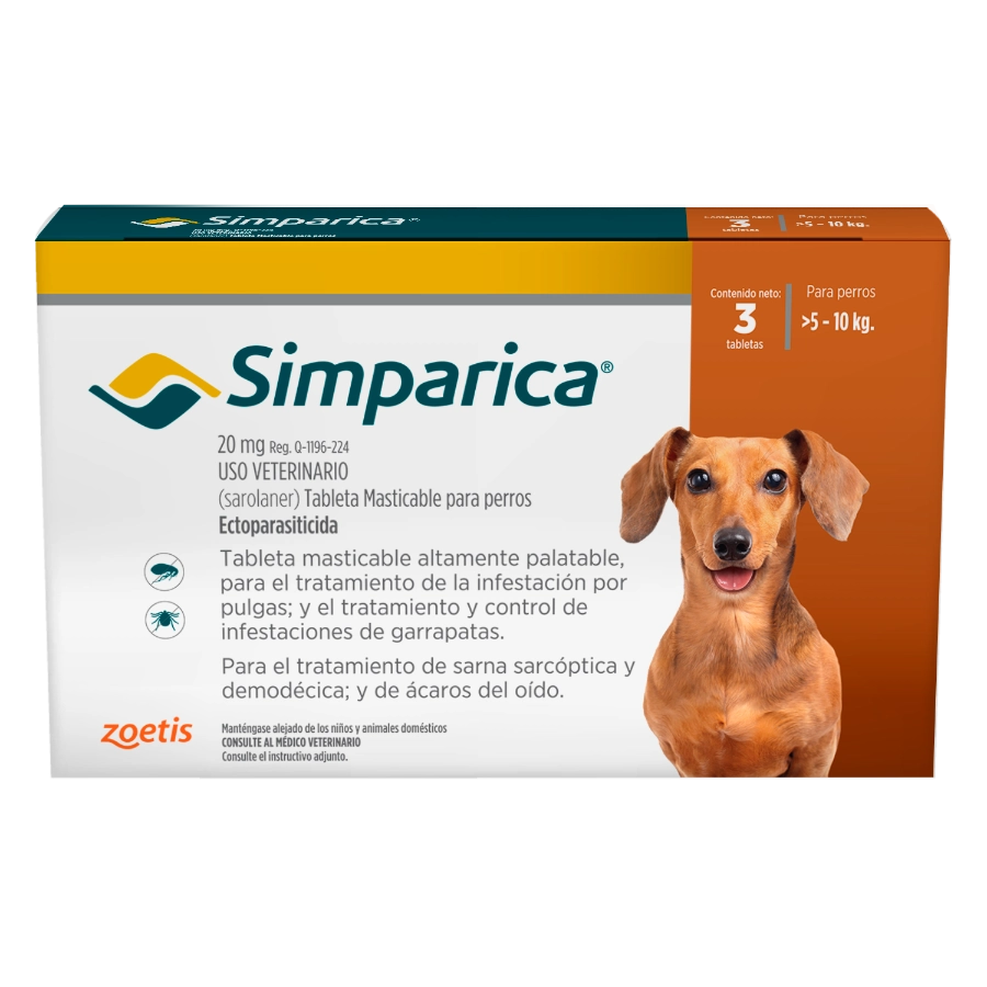 Simparica Antipulgas 20mg (5 a 10kg)