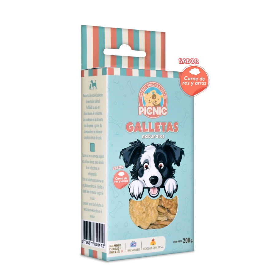 Galletas Picnic En Base A Carne De Res Y Arroz 200g, , large image number null