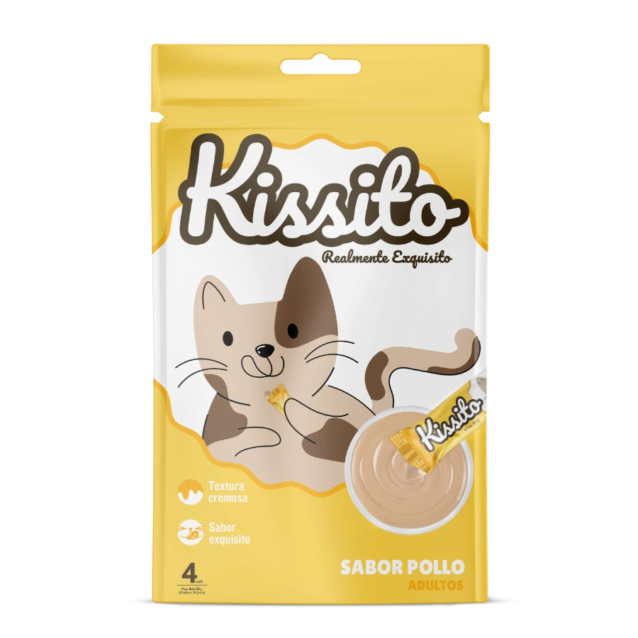 Kissito Cremosito Snack Cremoso Pollo Bolsa 56Gr, , large image number null