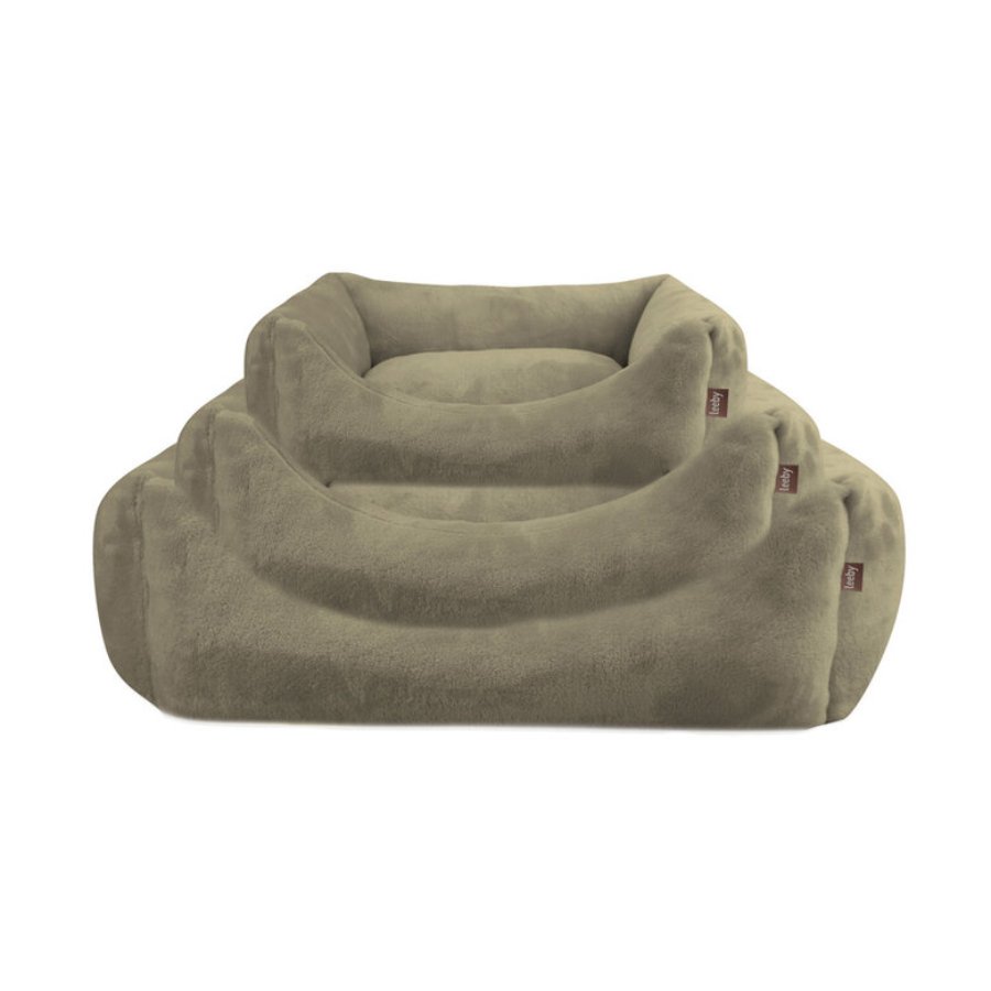Leeby cuna desenfundable de terciopelo verde para perros, , large image number null