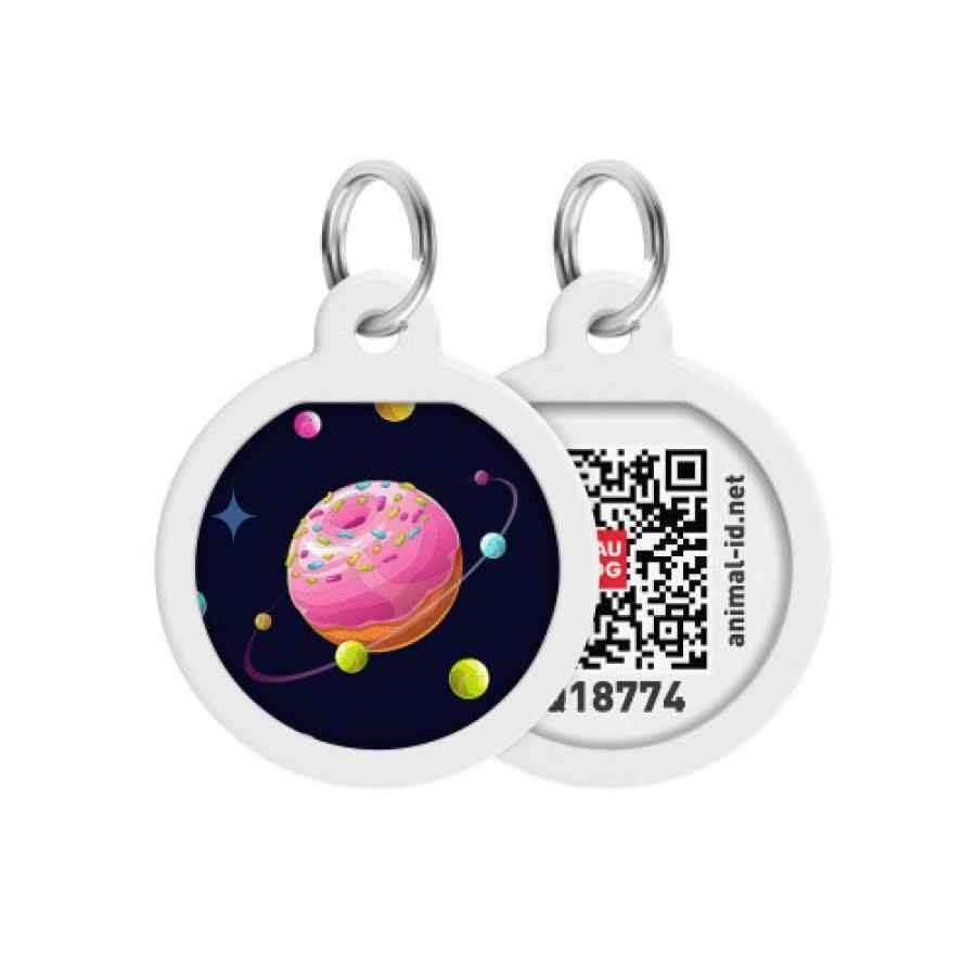 Placa De Identificación Waudog Smart Id Con Pasaporte Qr Donuts Universe, , large image number null