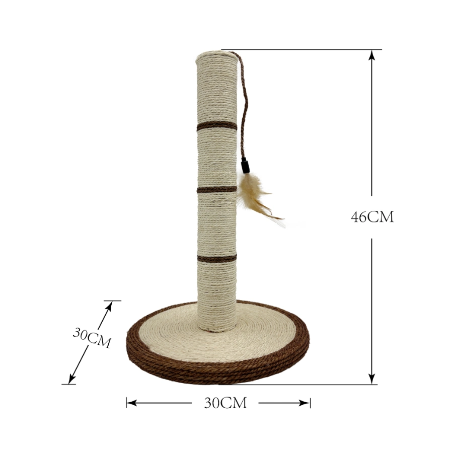 Isidoro Sisal Scratch Post With Toy Brown, , large image number null