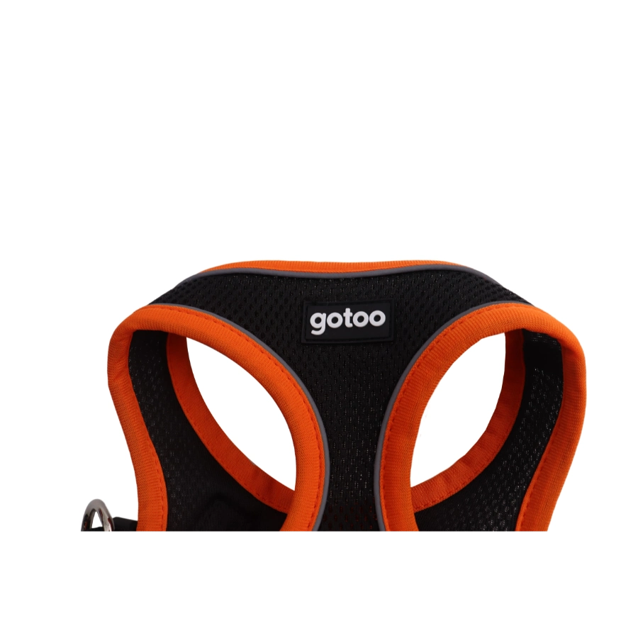 Arn&eacute;s Negro Y Naranja Ajustable De Malla Transpirable Con Costuras Reflectantes Para Perros, , large image number null