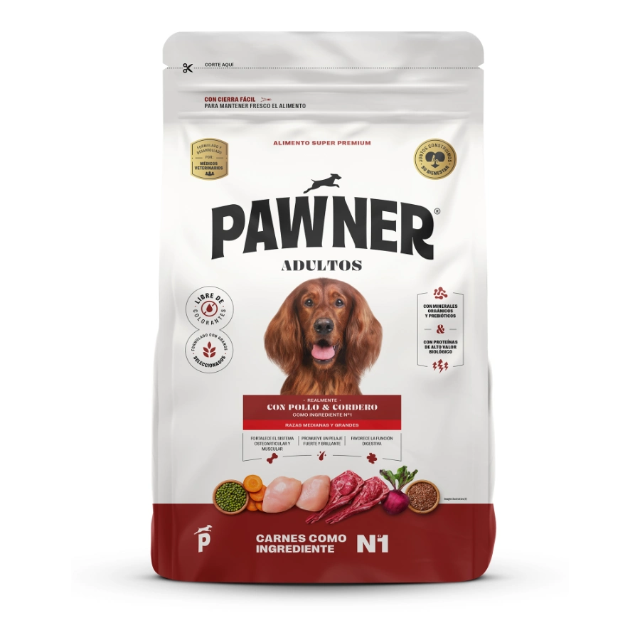 Pawner Alimento Seco Perro Razas Grandes  Pollo Y Cordero, , large image number null
