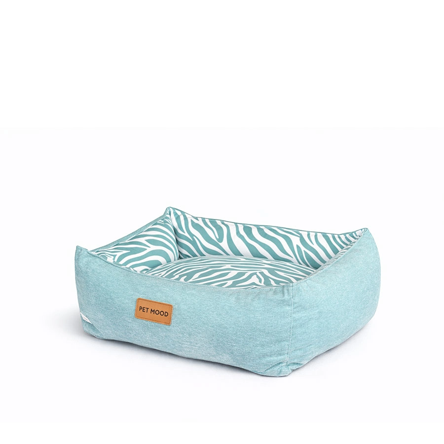 Sofacama De Verano Zebra Turquesa, , large image number null