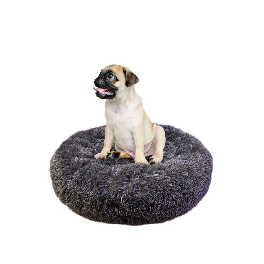 Accecan cama donut pelo largo gris, , large image number null