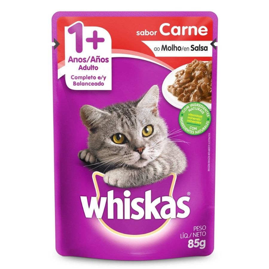 Whiskas Pouch Adulto Carne 85Gr, , large image number null