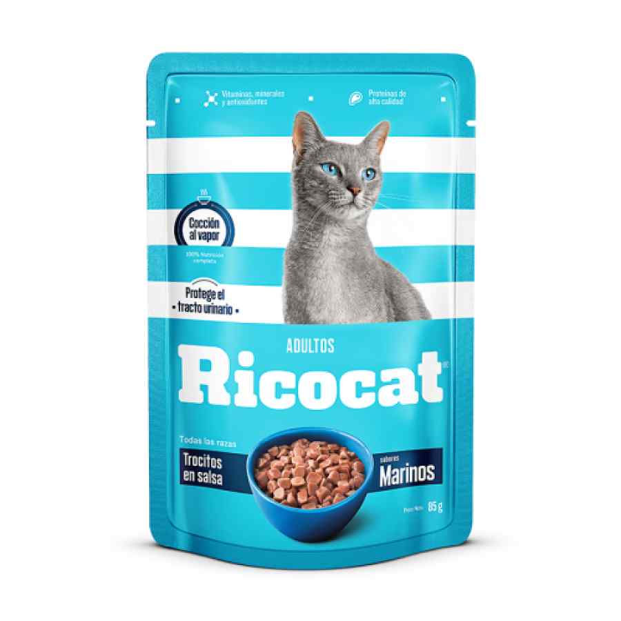Ricocat Adulto Trocitos Marino en Salsa Pouch 85 g image number null