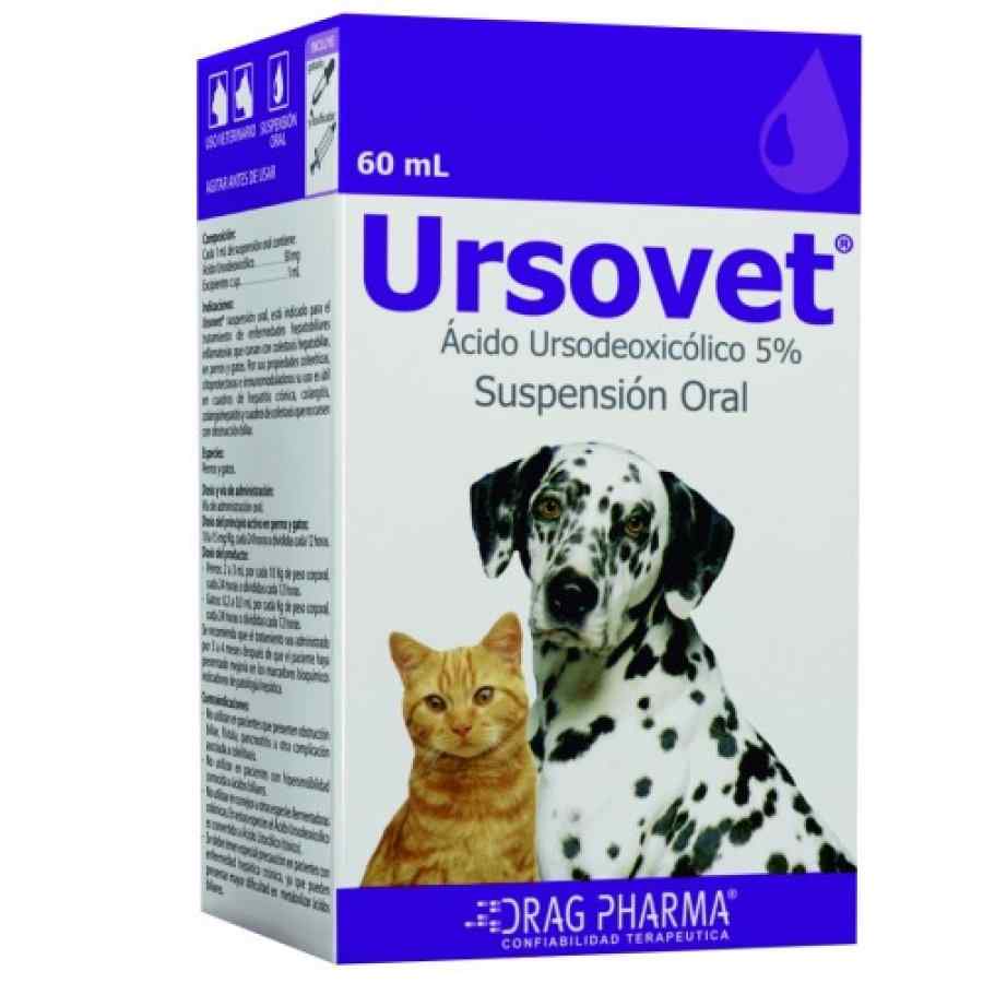 Dragpharma Ursovet (Suspensión Oral Ácido Ursodeoxicólico 5%) Frasco X 60 Ml 1165001