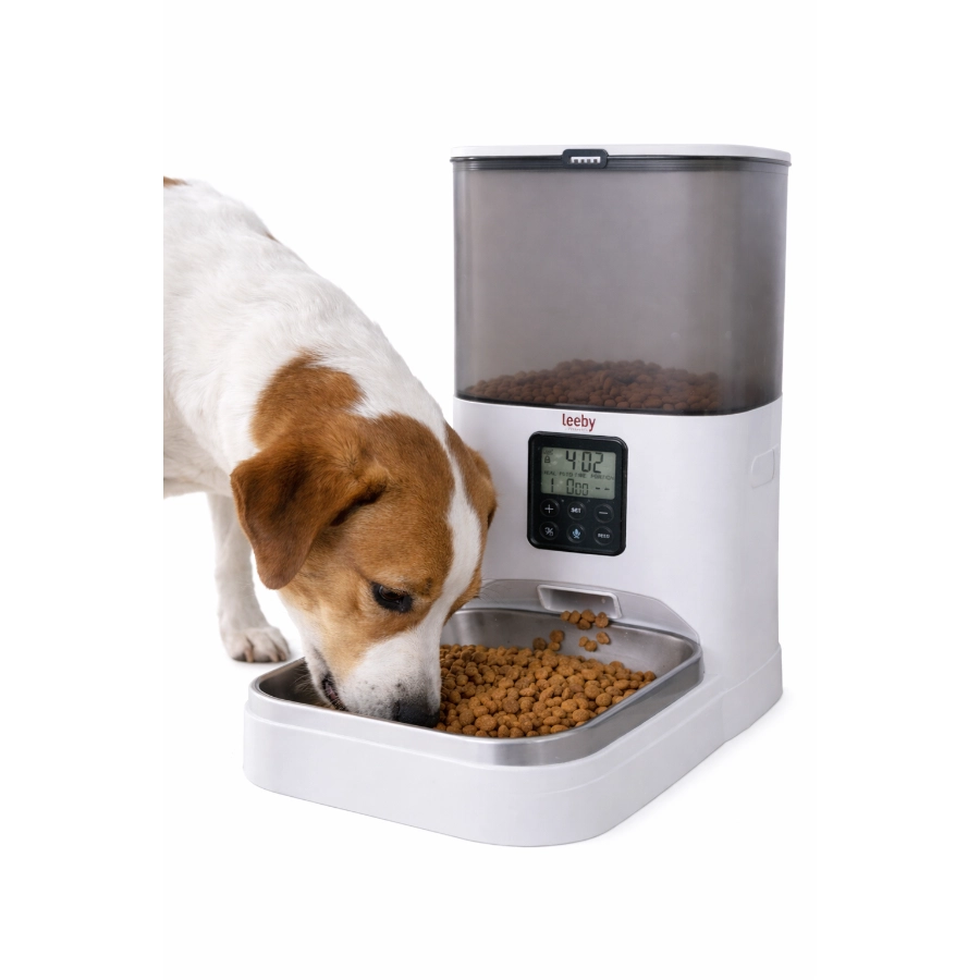 Dispensador Autom&aacute;tico De Comida Leeby 6 L