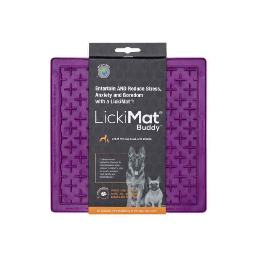 Lickimat Buddy Purple Dog Plato Anti Ansiedad, , large image number null