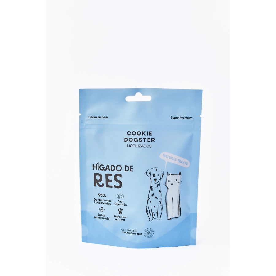 Cookie Dogster  H&iacute;gado De Res Liofilizado 30Gr