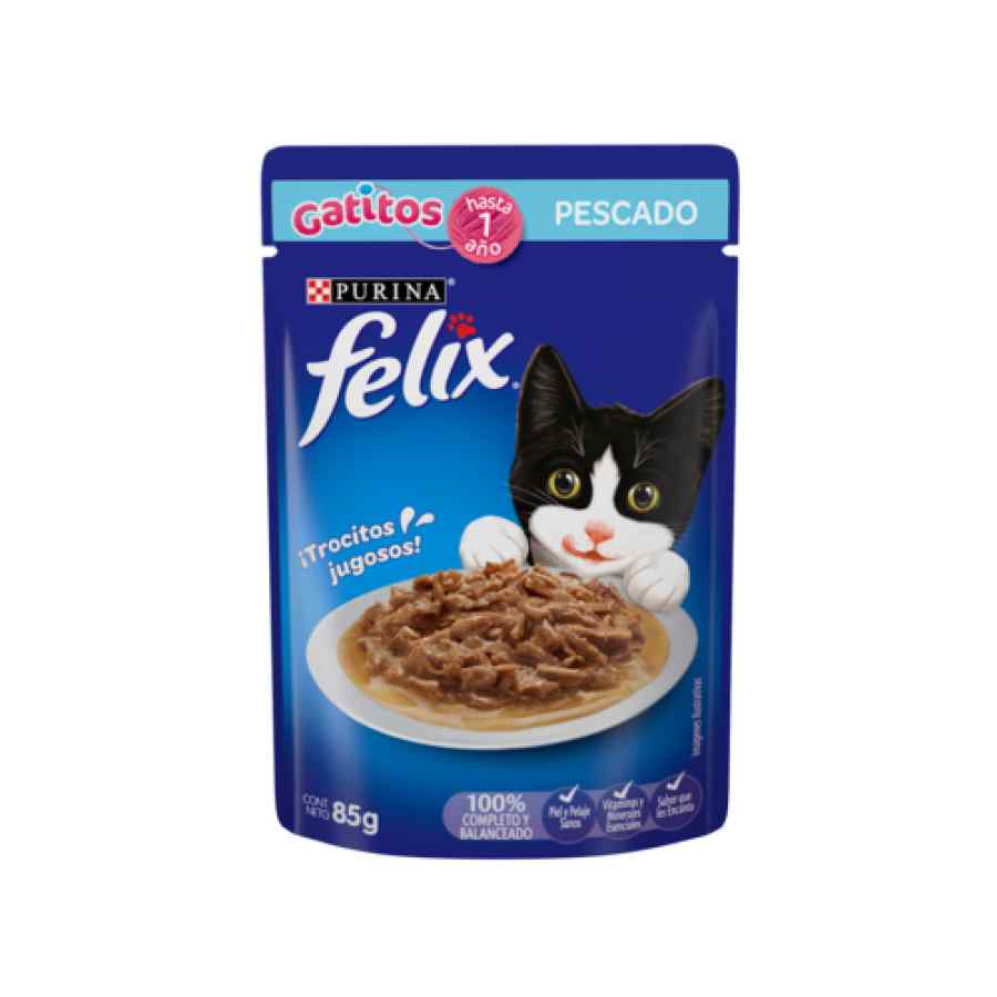 Felix Gatitos Sensacione Pescado en Salsa 85 g image number null