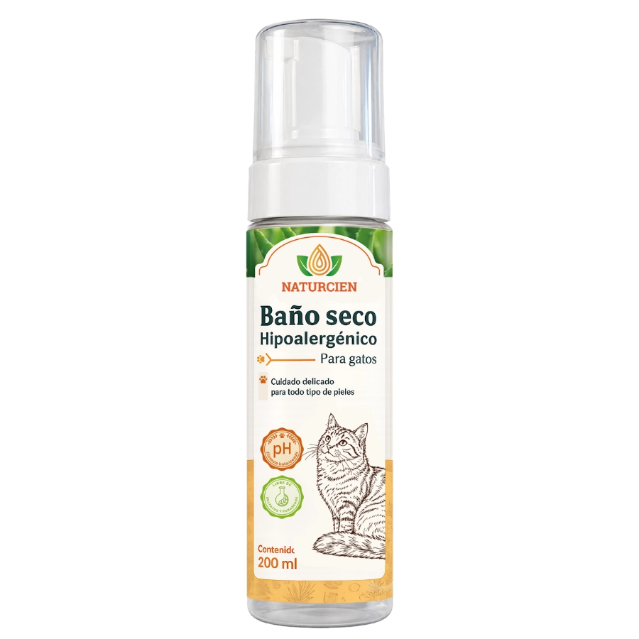 Naturcien Gato Shampoo Ba&ntilde;o Seco Hipoalergenico 200Ml, , large image number null