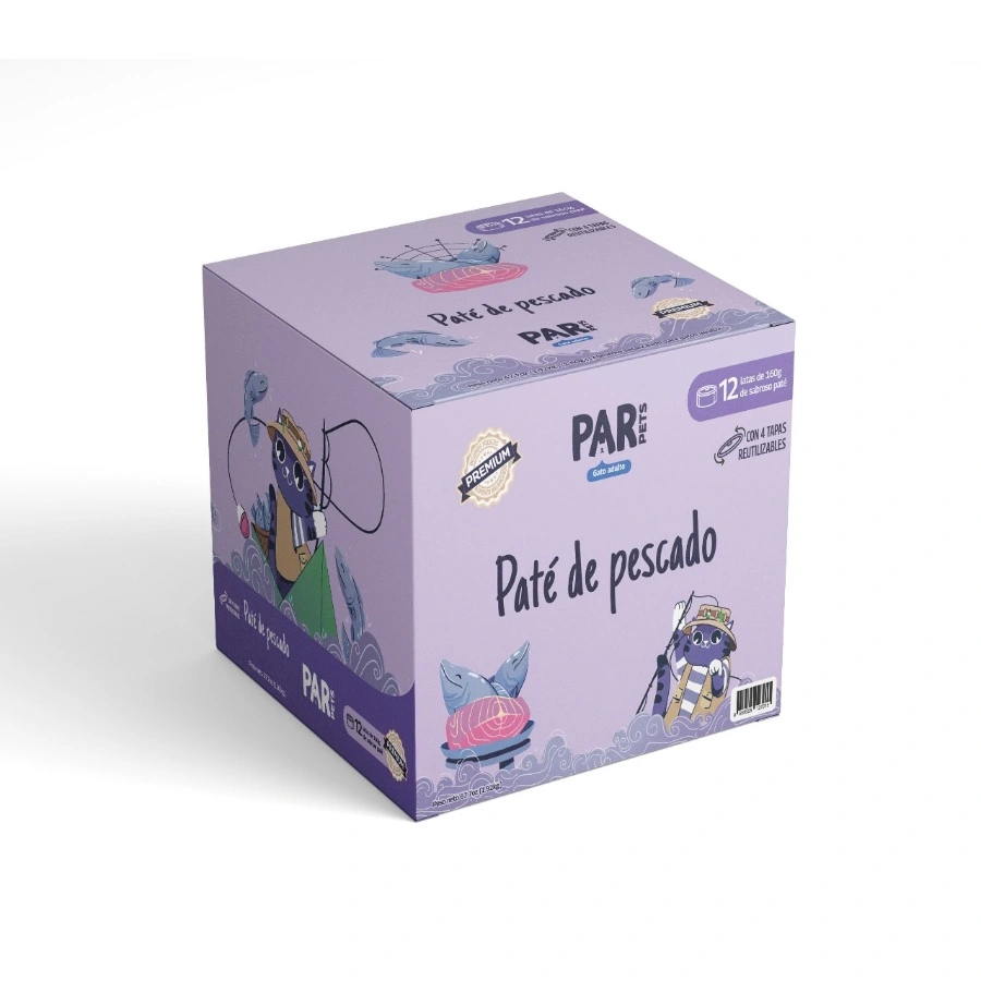 Par Pets Gato Pack Paté De Pescado 160Gr (12 Unidades)
