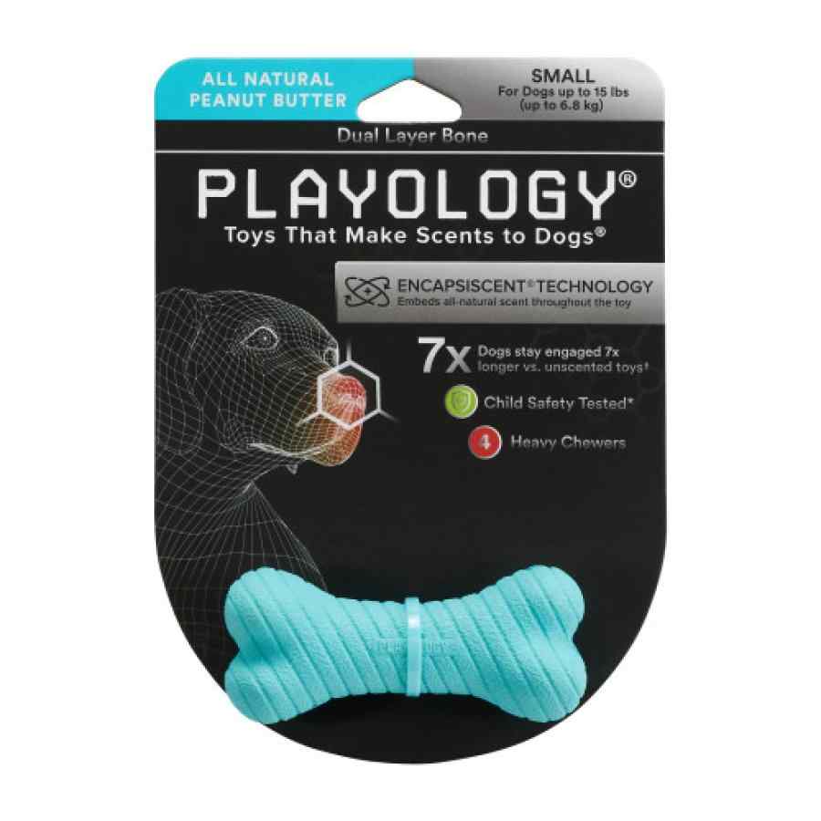 Playology Dual Layer Bone - Hueso De Doble Capa Sabor Mantequilla De Maní