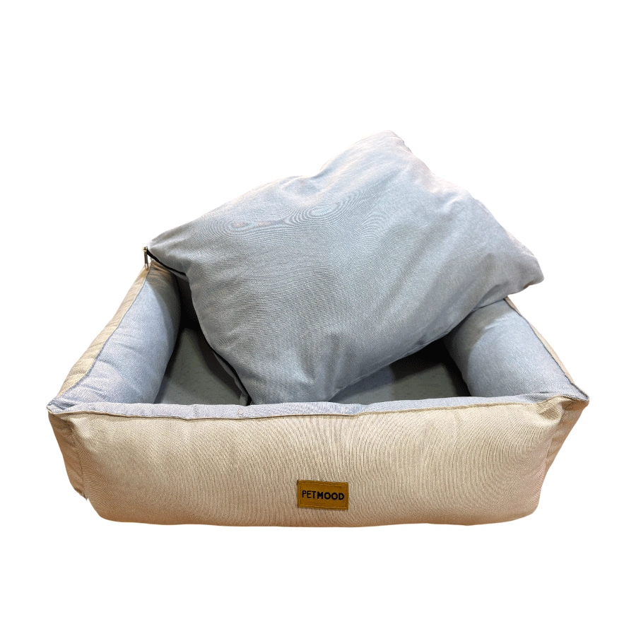 Sofa Cama De Verano Beige Y Gris