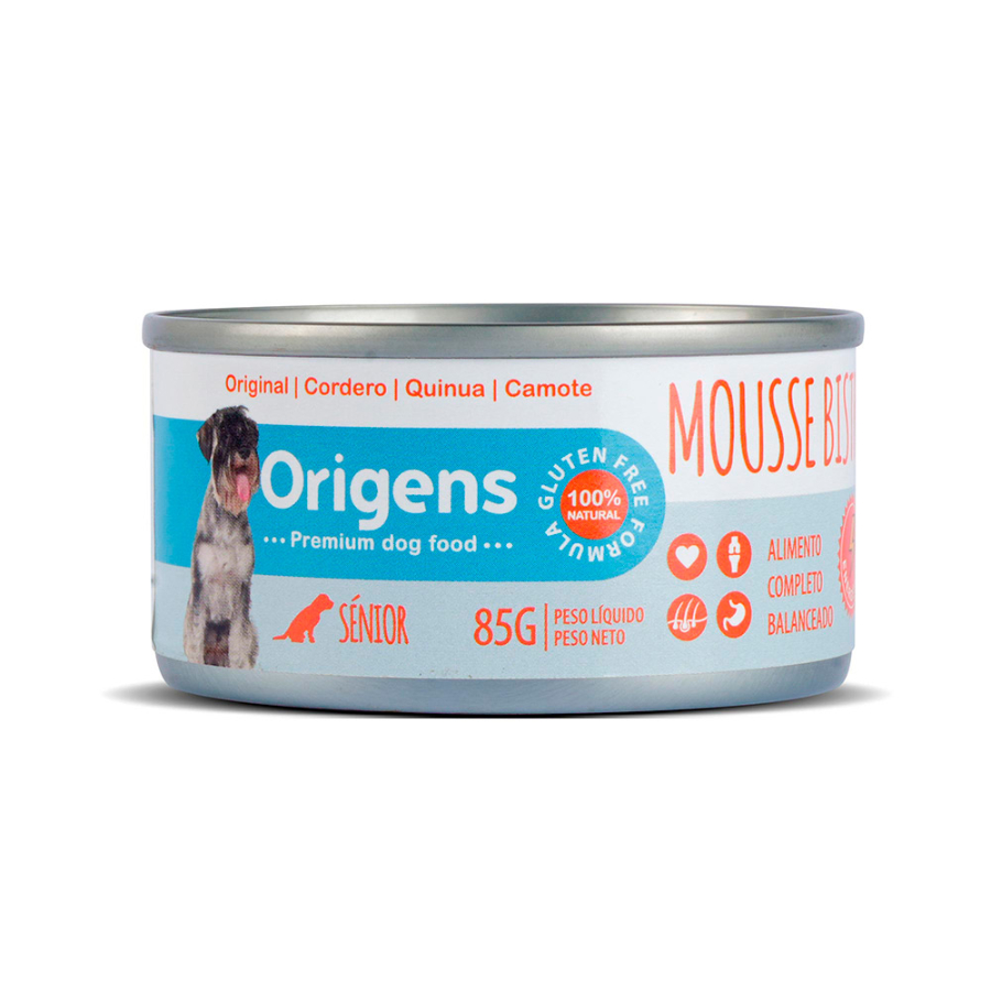 Origens mousse bistro energético cordero, quinua y camote senior 85 gr, , large image number null
