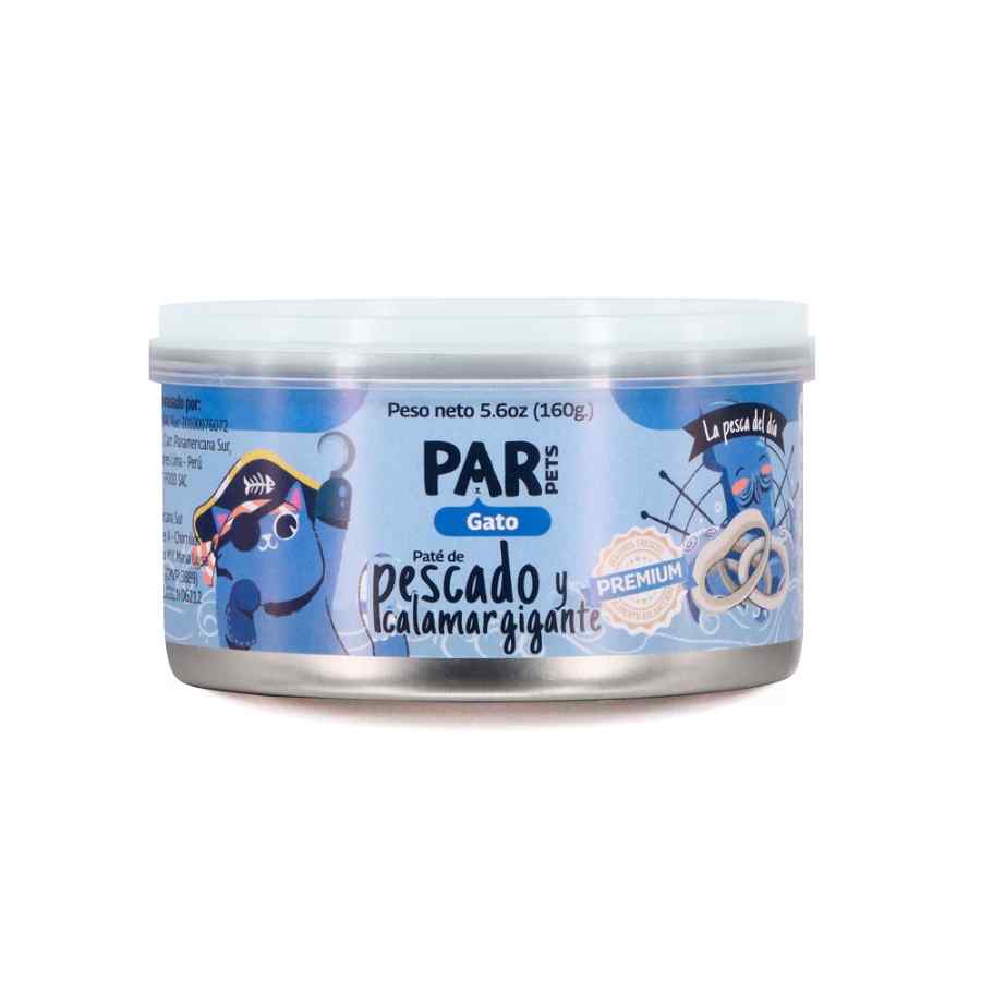 Par Pets gato paté de pescado y calamar gigante 160g