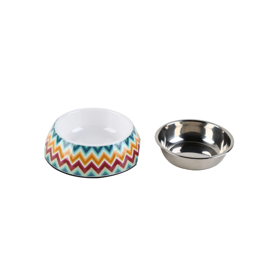 Leeby Dog Premium M.Zig-Zag Bowl, , large image number null