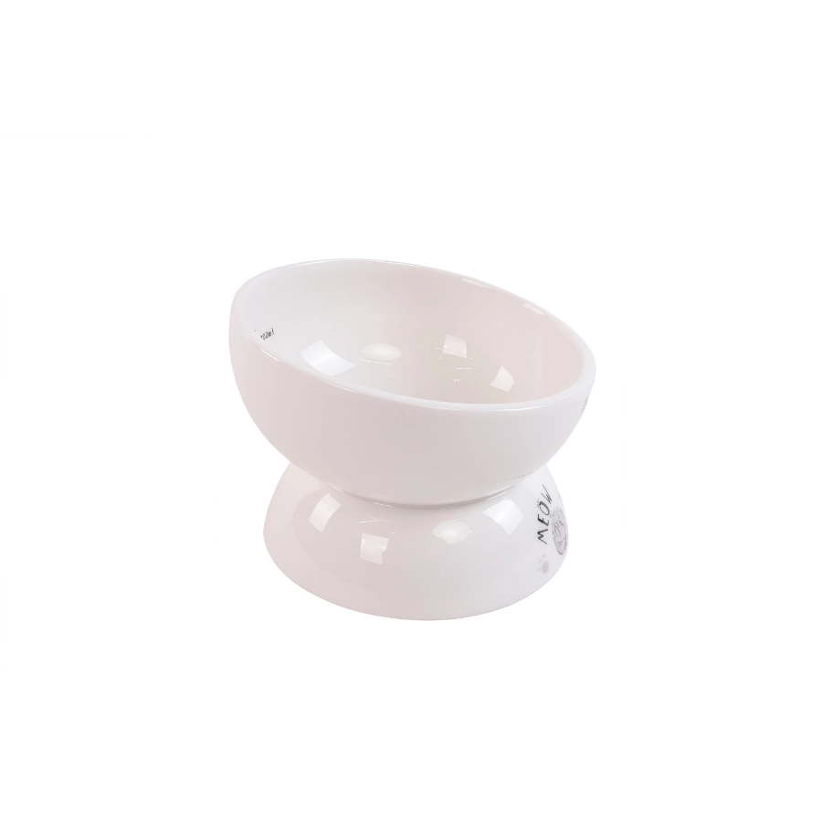 Taz&oacute;n Elevado Cer&aacute;mico Para Gato Leeby 300 Ml, , large image number null