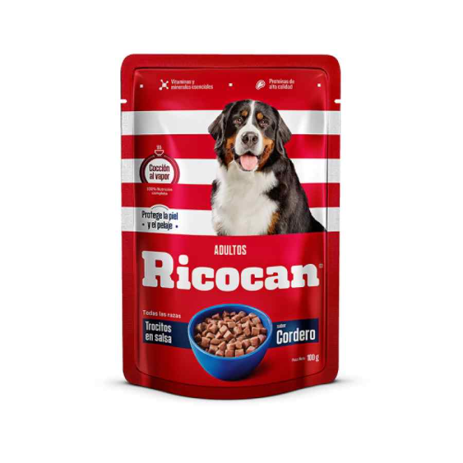 Ricocan Adulto Trocitos cordero en Salsa Pouch 100 g