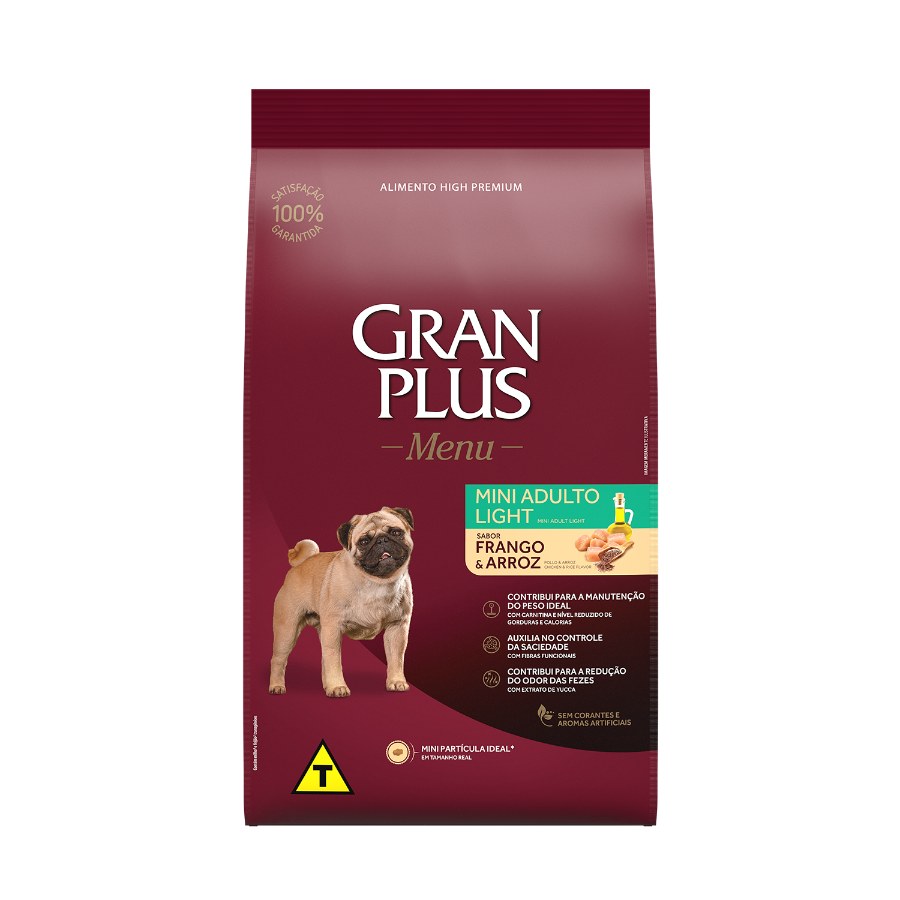 Gran Plus Menu Perro Adulto Mini Light Sabor Pollo & Arroz 10,1 Kg, , large image number null